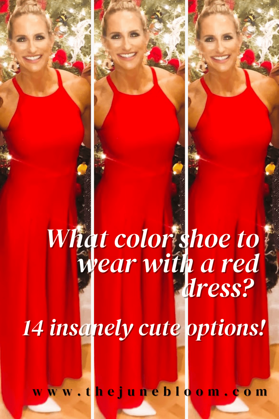 What color shoes to wear with a red dress