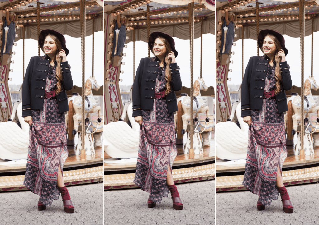 How to wear a maxi dress in the fall